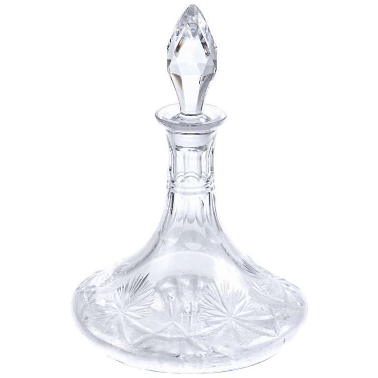 Large Antique Cut Glass Ships Decanter, circa 1900 at 1stDibs antique