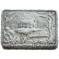 Used William IV Large Silver Gilt Castle-Top Vinaigrette, Abbotsford House, 1834