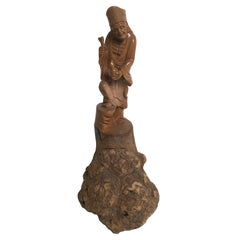 Vintage Beautiful Carved Vine Wood Sculpture