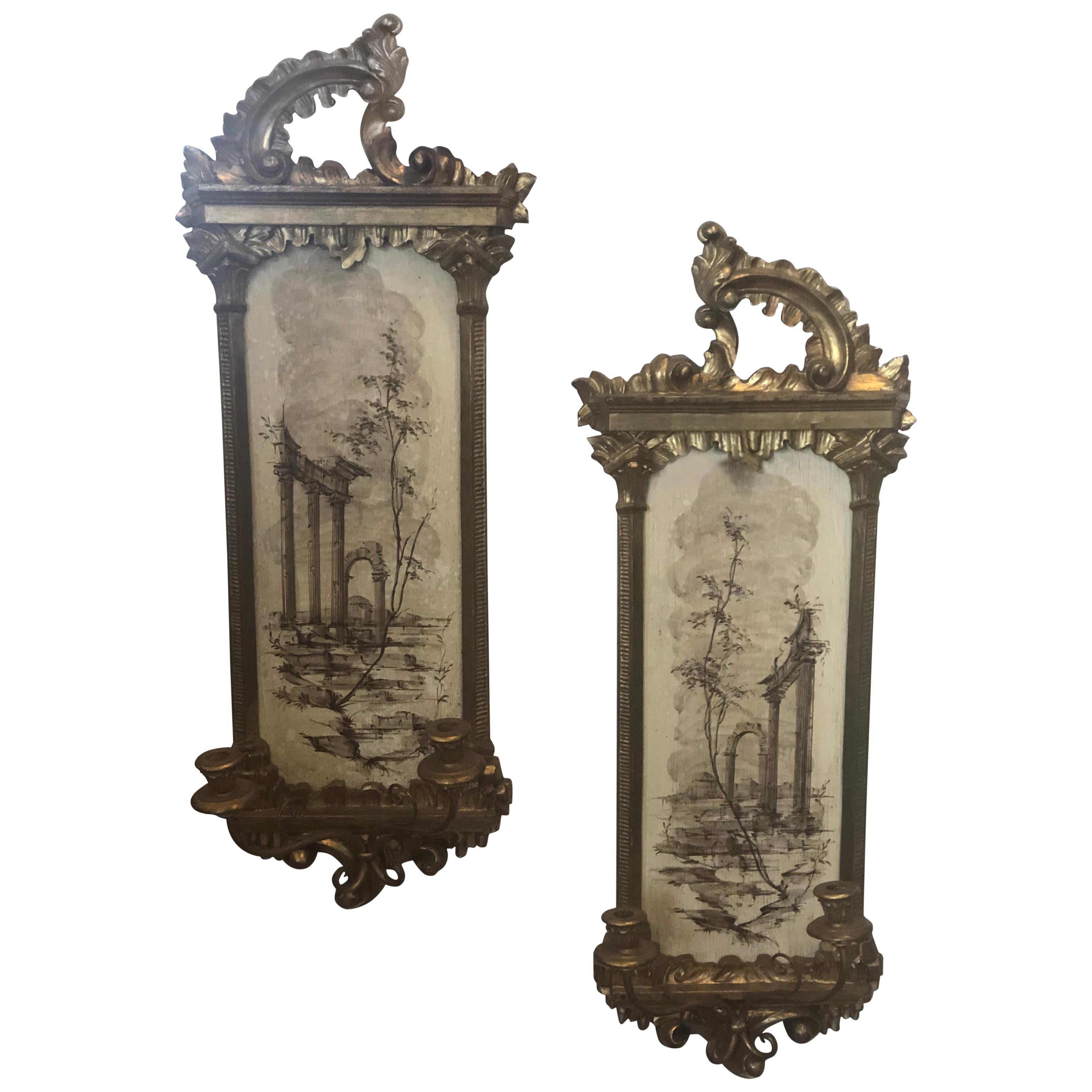 Italian Gilted Wall Sconces