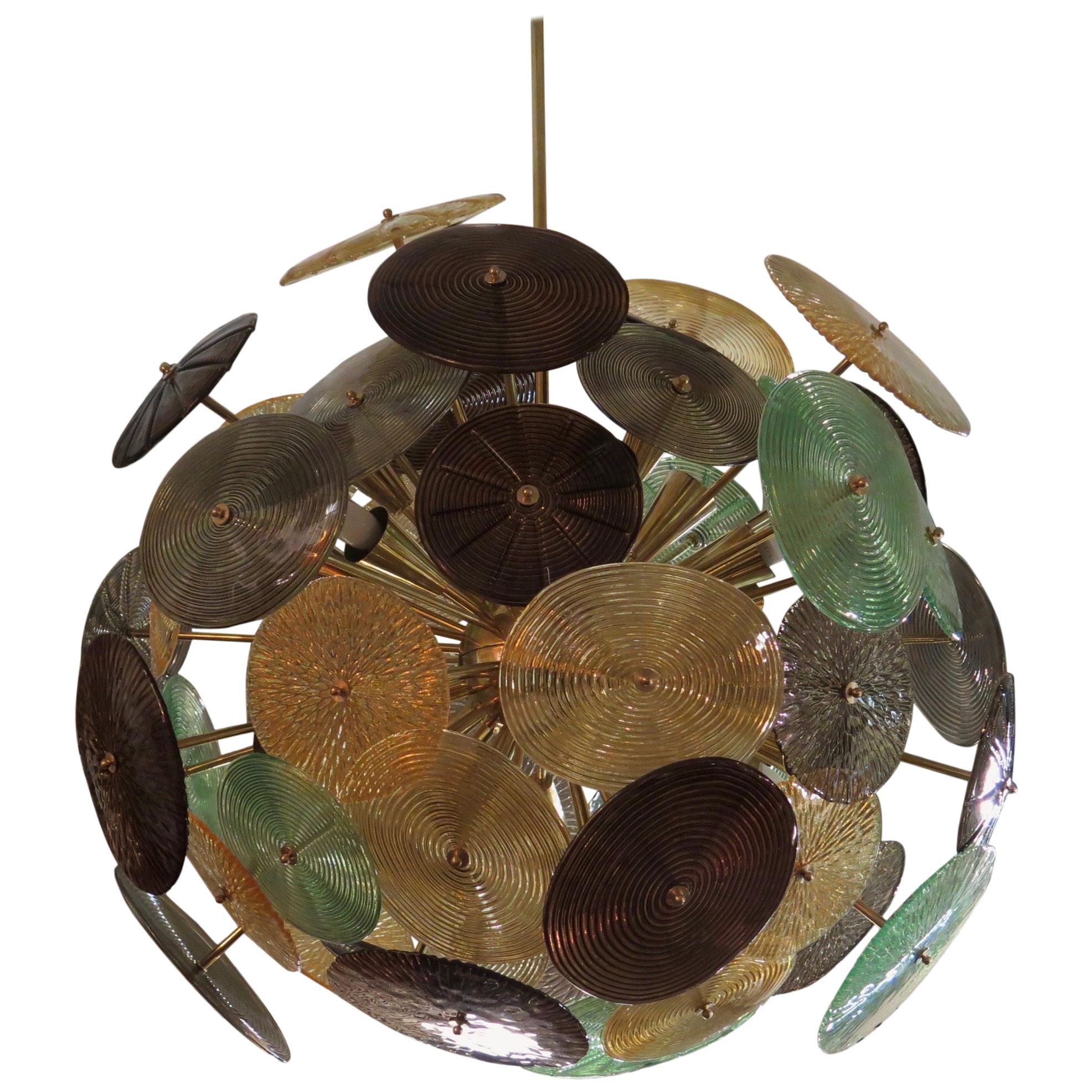 Murano Sputnik Art Glass Midcentury Chandelier, 1960