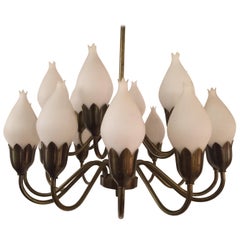 Two-Tier Fog and Mørup "Tulipan" Chandelier