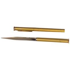 Vintage Swiss Made Pierre Cardin Penna stilografica Coltello per lettere Tono oro