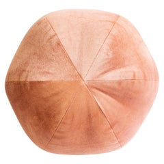 Round Ball Pillow in Soft Pink Velvet