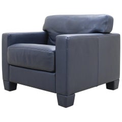 De Sede Ds 17 Leather Lounge Chair Armchair Dark Blue