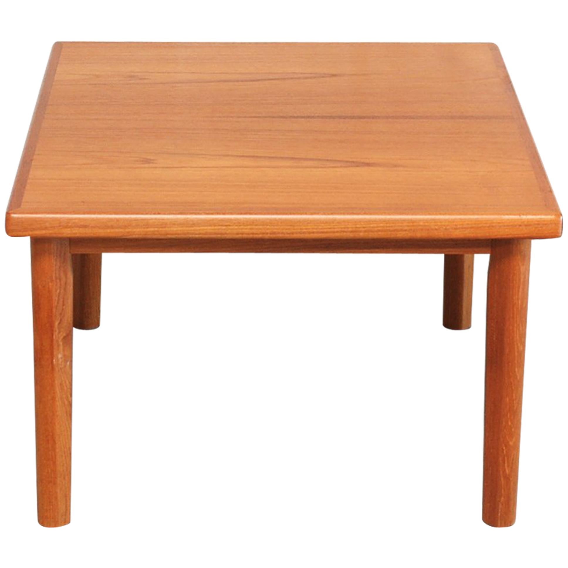Danish Modern Square Coffee Table in Teak by BRDR Furbo For Sale