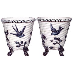 Pair of English Victorian Porcelain Pots