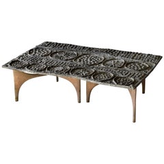 Donald Drumm, Unique Studio Coffee Table, Sand Cast Aluminium, America, 1970s