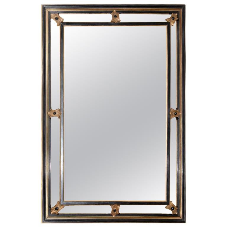French Napoleon III Mirror with Giltwood Accents