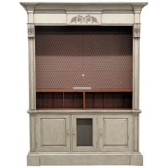 Regency Style Distressed Painted Entertainment Center