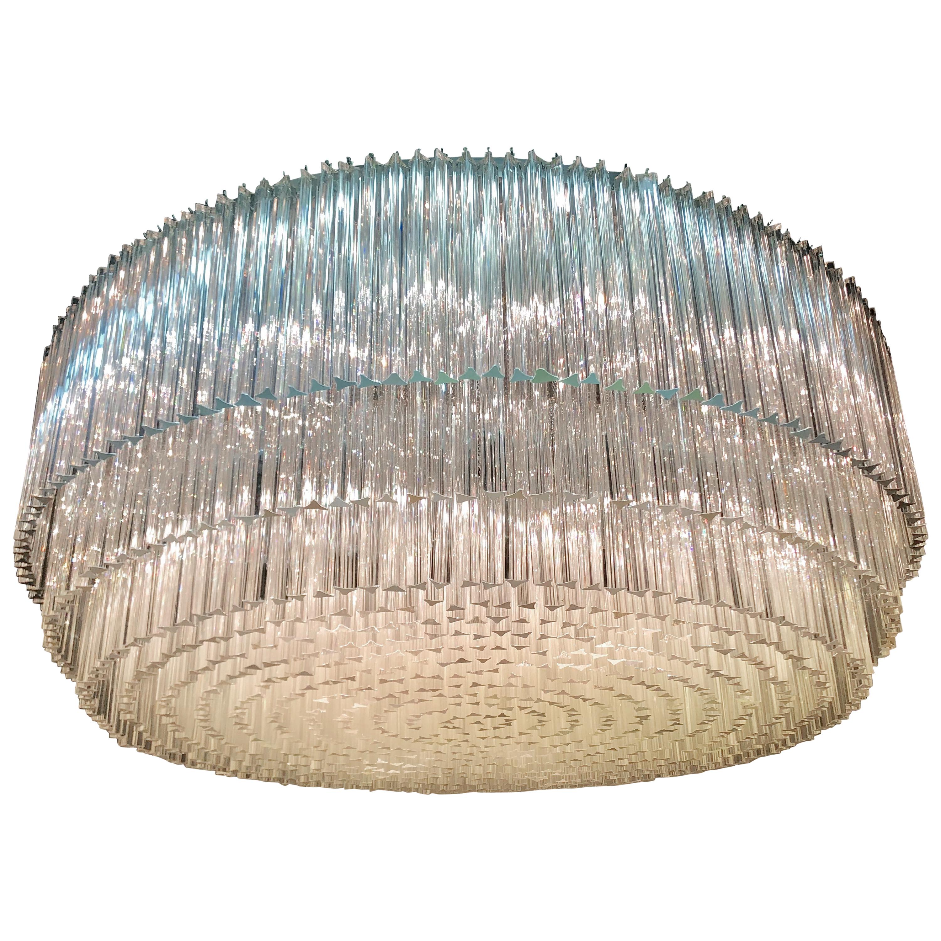 Lustre monumental en verre de Murano, vers les années 1960