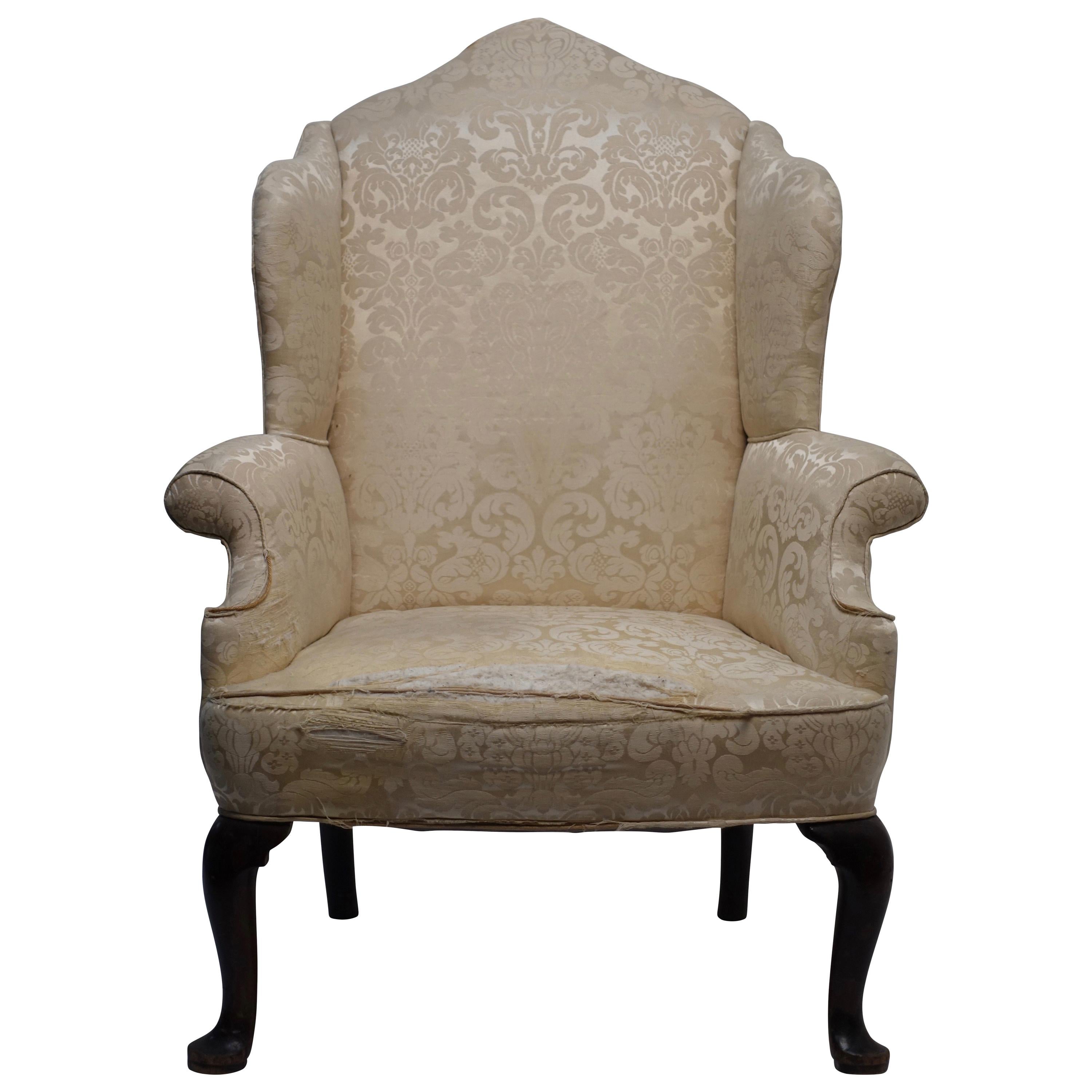 George III Wingback Chair, English, circa 1800 For Sale