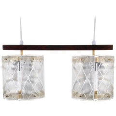 Double Crystal Light Fixture by Eriksmålaglas in the 1950s