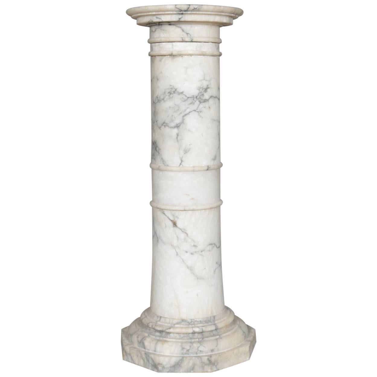 Antique Italian Classical Corinthian Column Sculpture Display Pedestal