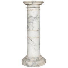 Antique Italian Classical Corinthian Column Sculpture Display Pedestal