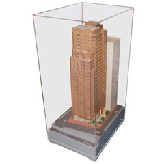 Architectural Building Model with Architecture Sketch Lights Up Lamp