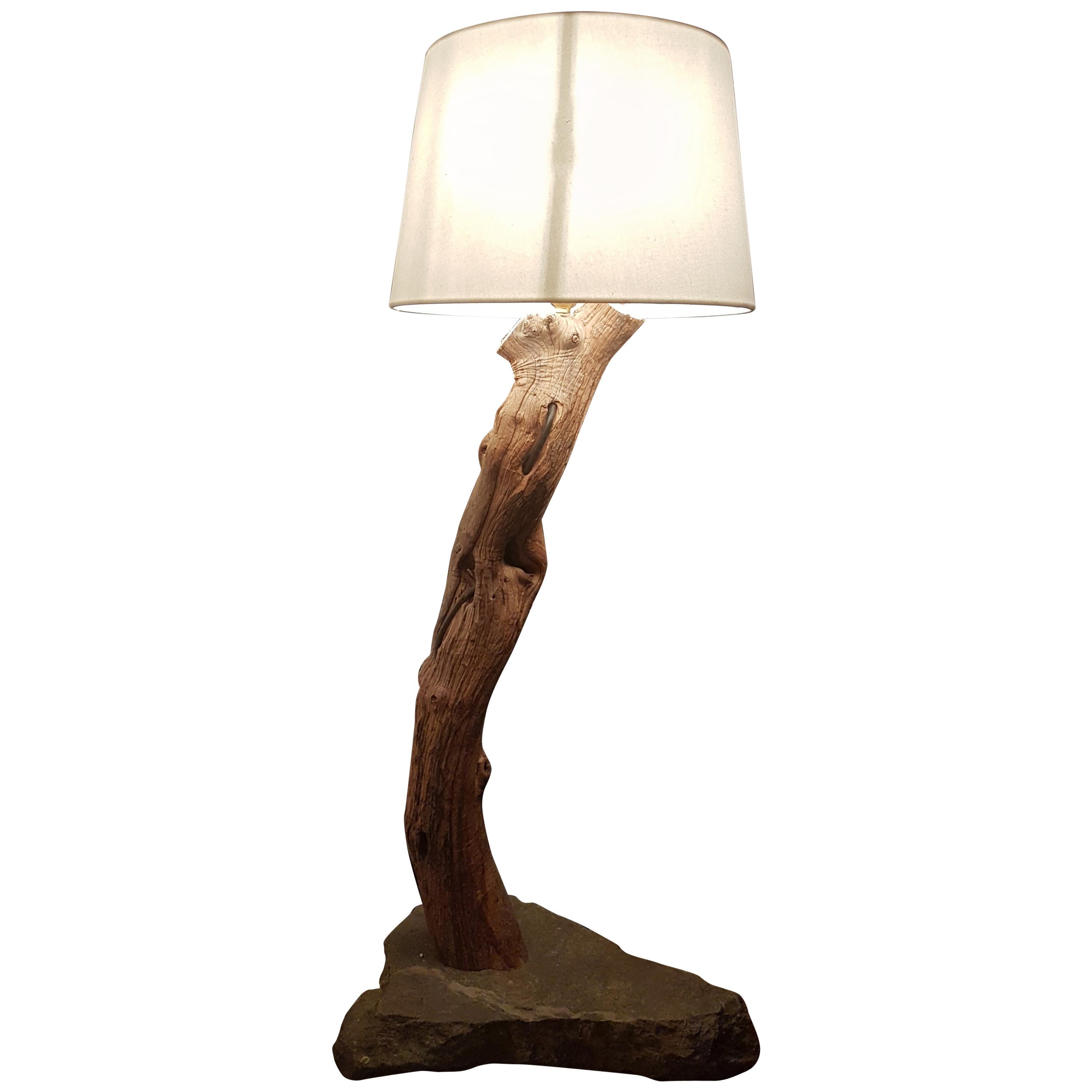 Bespoke Tree Form Sandalwood Floor Lamp For Sale