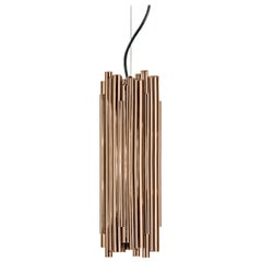 Brubeck Pendant Lamp in Brass with Gold-Plated Finish by DelightFULL
