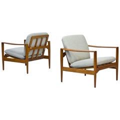 Scandinavian Modern Easy Chairs by Illum Wikkelsø for Niels Eilersen, Set of 2