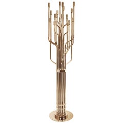 Janis Floor Lamp in Brass Detail