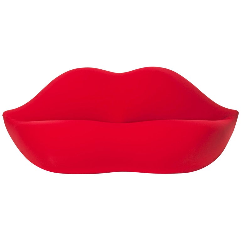 GUFRAM Bocca Couch in Fire Red by Studio 65 For Sale