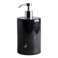 Rounded Soap Dispenser in Black Marquina Marble