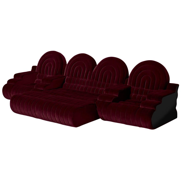 DISCO GUFRAM Stanley Sofa in Red by Atelier Biagetti 1