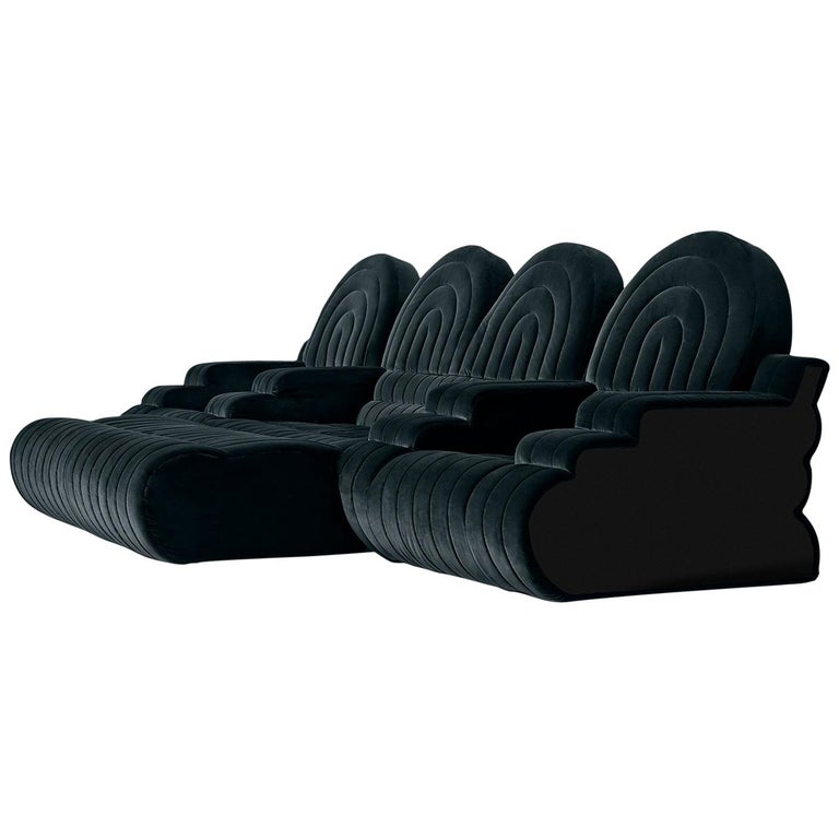 DISCO GUFRAM Stanley Sofa in Dark Grey by Atelier Biagetti 1