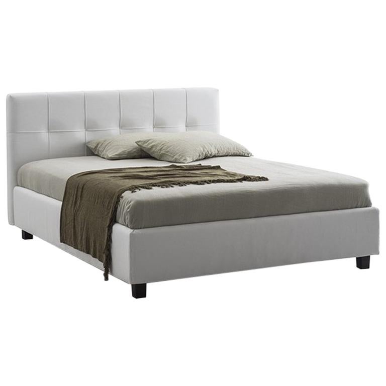 Modern Design King Size Bed With Headboard In Leather Or Velvet