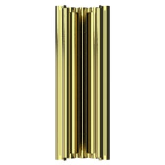 Parker Wall Light in Polished Brass with Ribbed Exterior