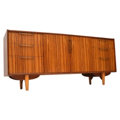 Buffet vintage en noyer et zebrano des années 1960