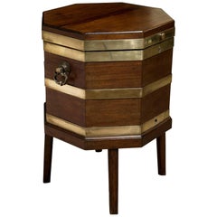 19th Century Mahogany Brass Bound Octagonal Wine Cooler