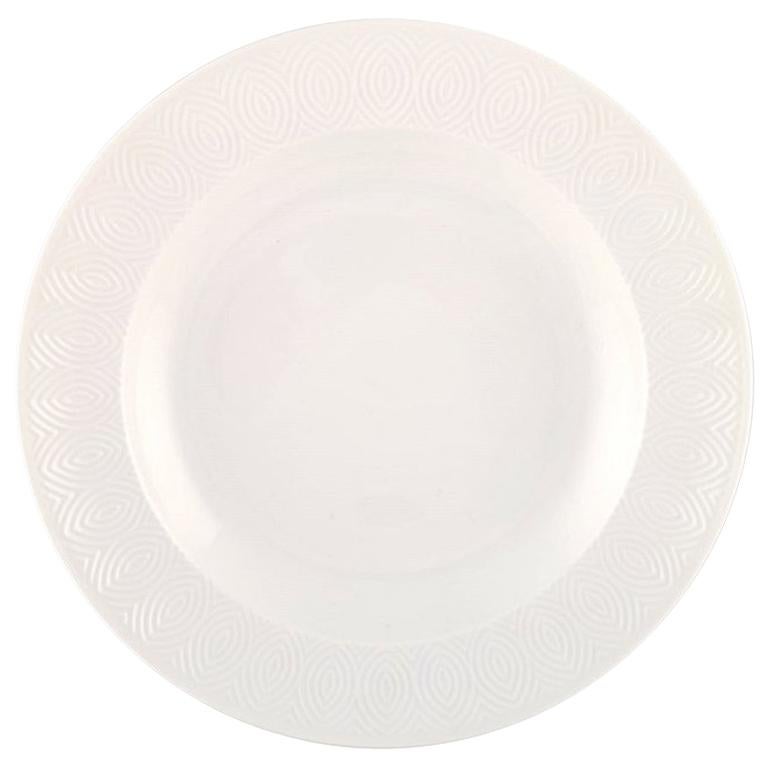 Royal Copenhagen Axel Salto Service, White Deep Plate 8 Pieces