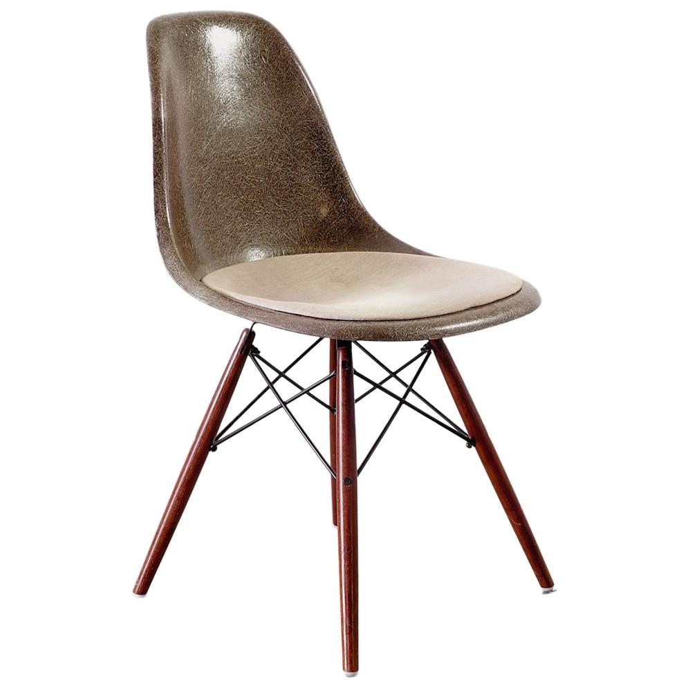Original Brown Side Chair DSW Designed by Charles and Ray Eames