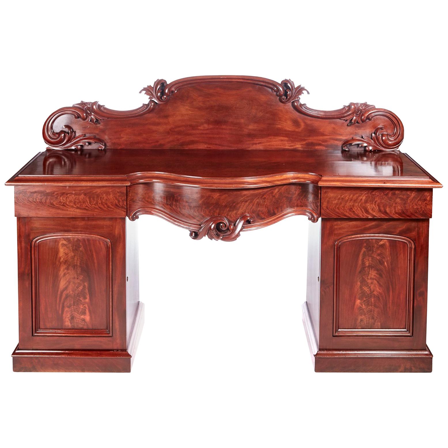 Quality Antique Victorian Mahogany Sideboard For Sale