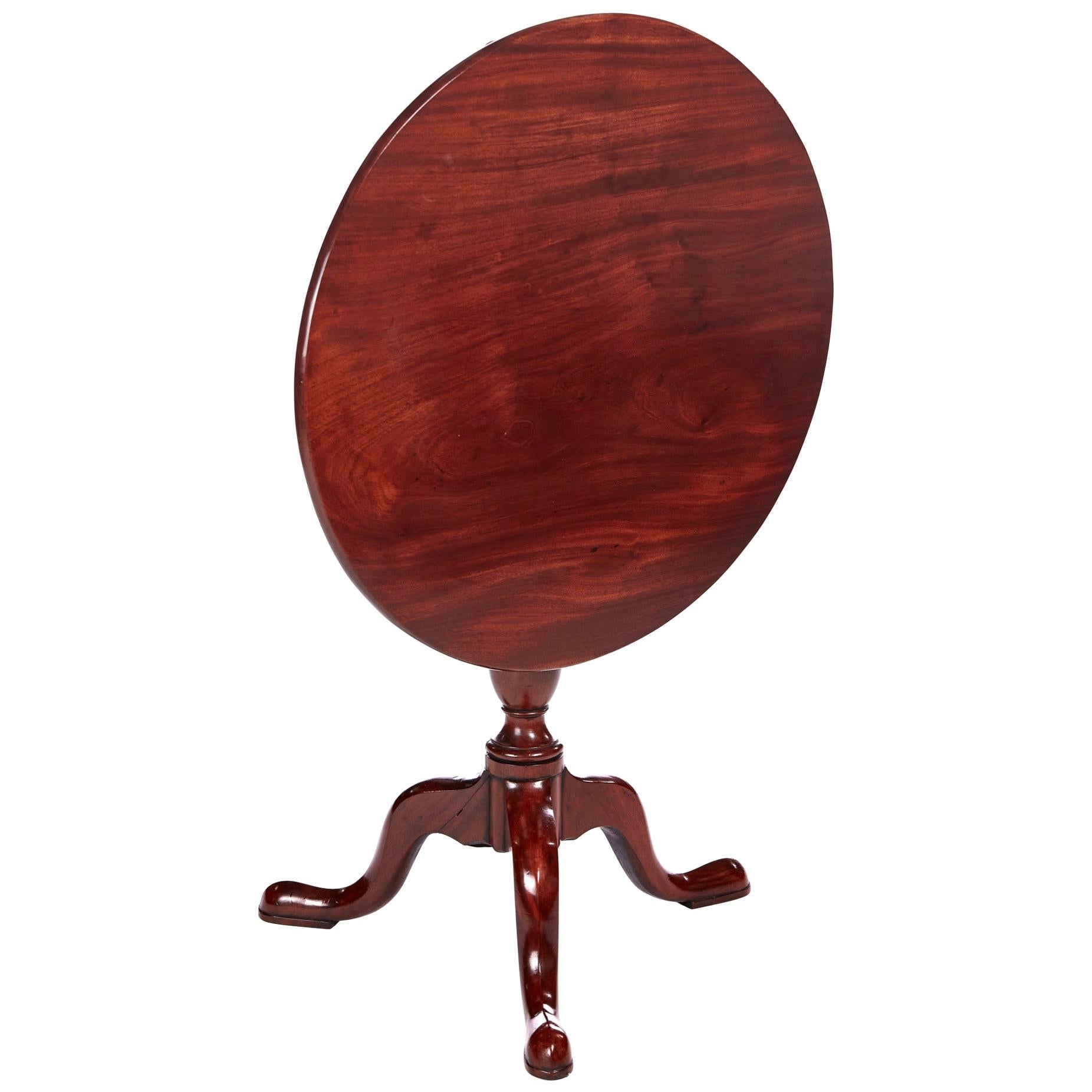 Antique Georgian Mahogany Tripod Table For Sale