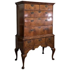 Georgian Walnut Chest on Stand