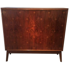 Otto Schultz 's Sideboard with "Fleur-de-Lys" Pattern for Boet, circa 1940