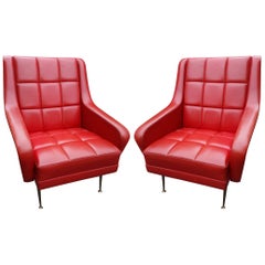 Erton, Pair of Vintage Armchairs, circa 1950, Fully Original