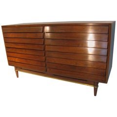 Mid-Century Modern Walnut Dresser American of Martinsville by Merton Gershun