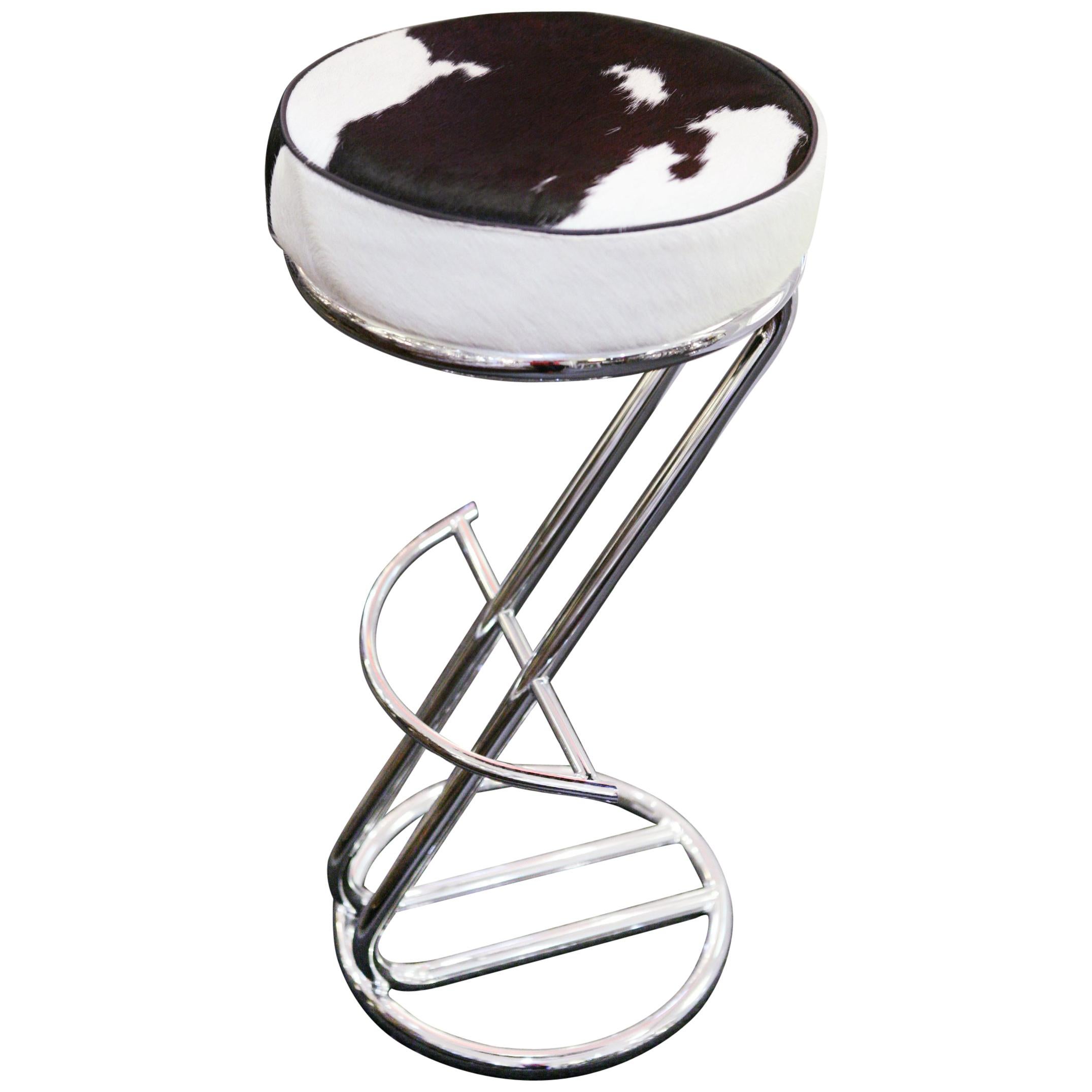 Pony 2 Bar Stool with Polished Stainless Steel Base