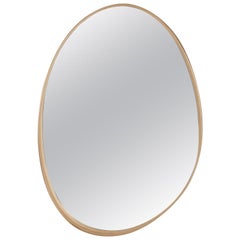 Puddle Gold Mirror in Solid Mahogany Wood