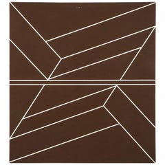 Hard Edge Painting in Black & White by Duayne Hatchett, USA 1975