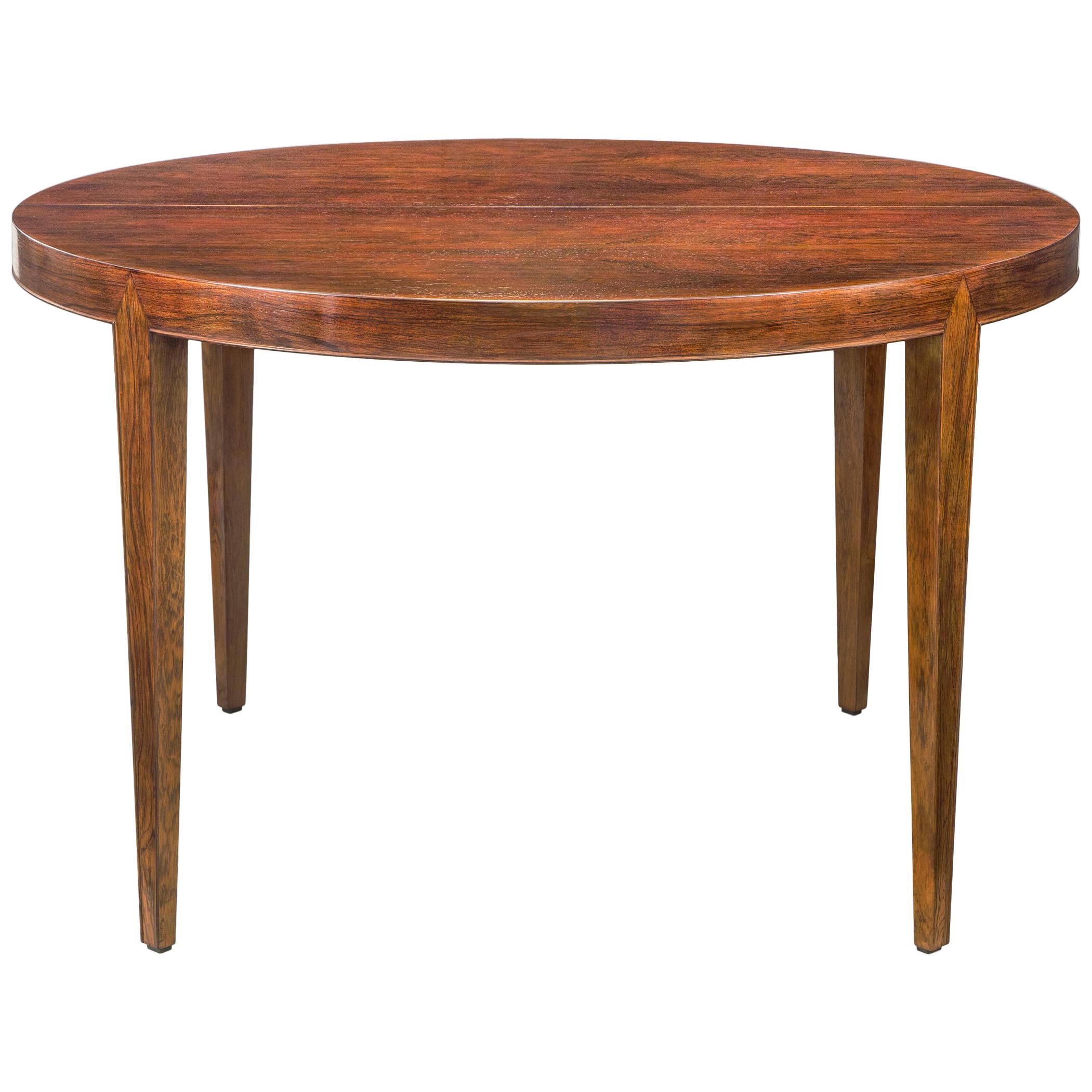 Severin Hansen Danish Rosewood Expandable Center or Dining Table