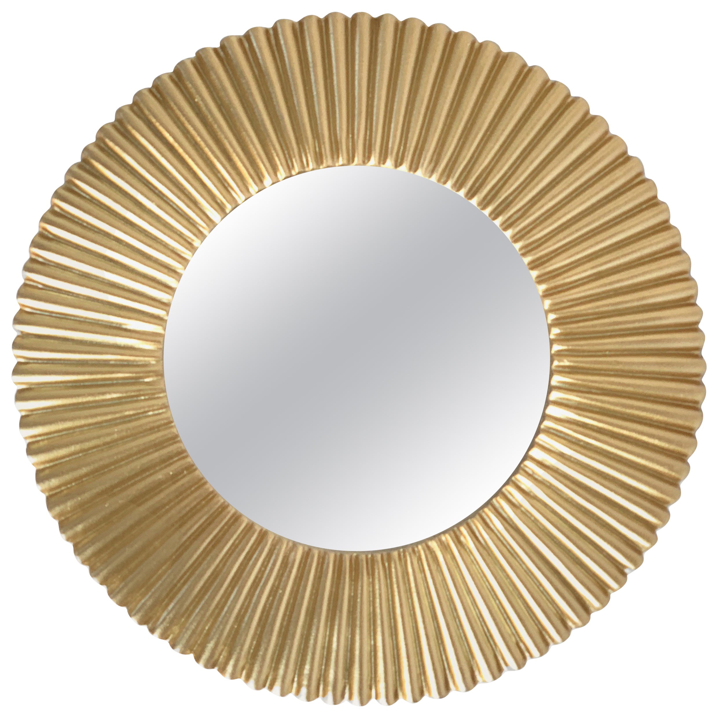 Large Round Zodiac Sunburst Wall Mirror at 1stDibs