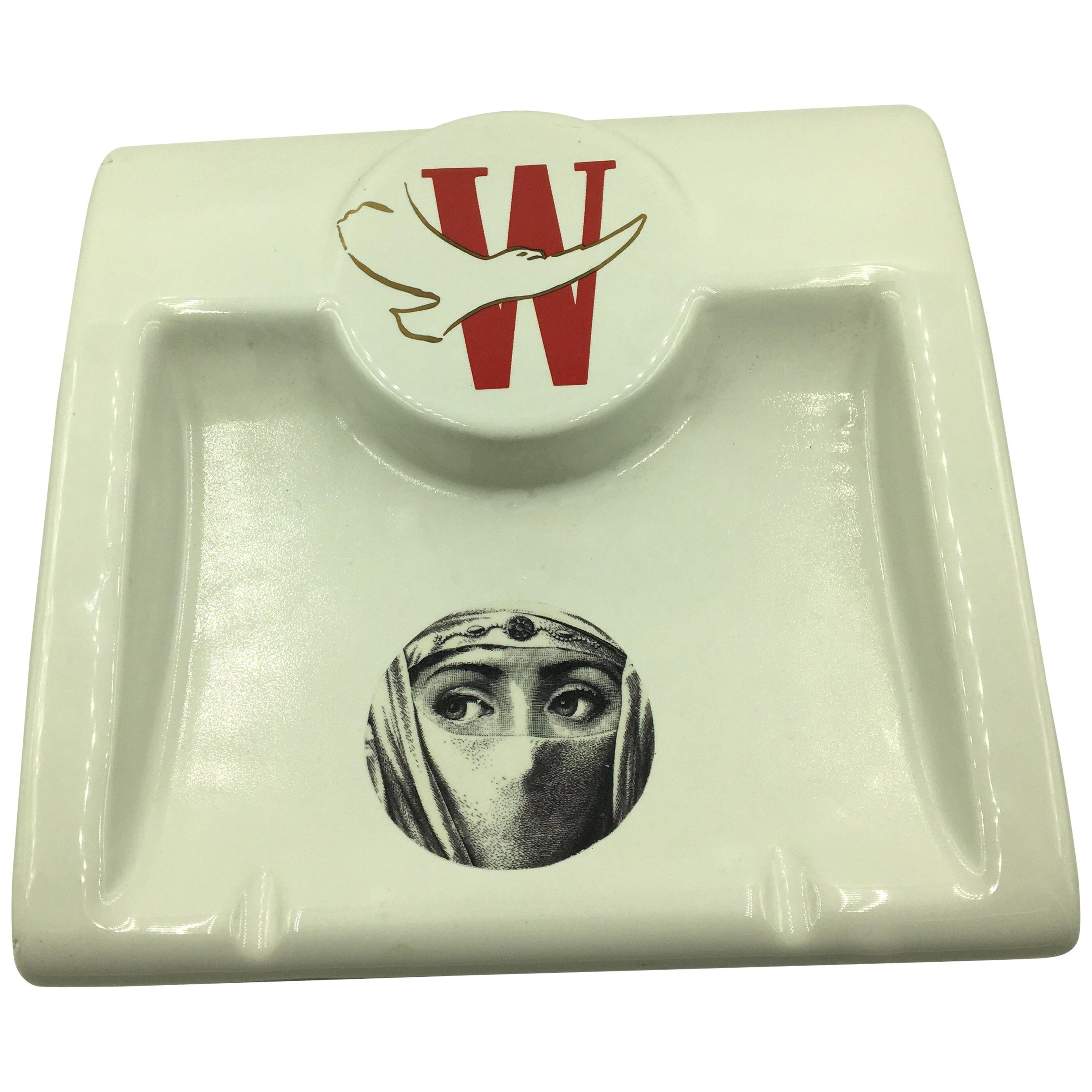 Ceramic Ashtray Fornasetti for Winston For Sale