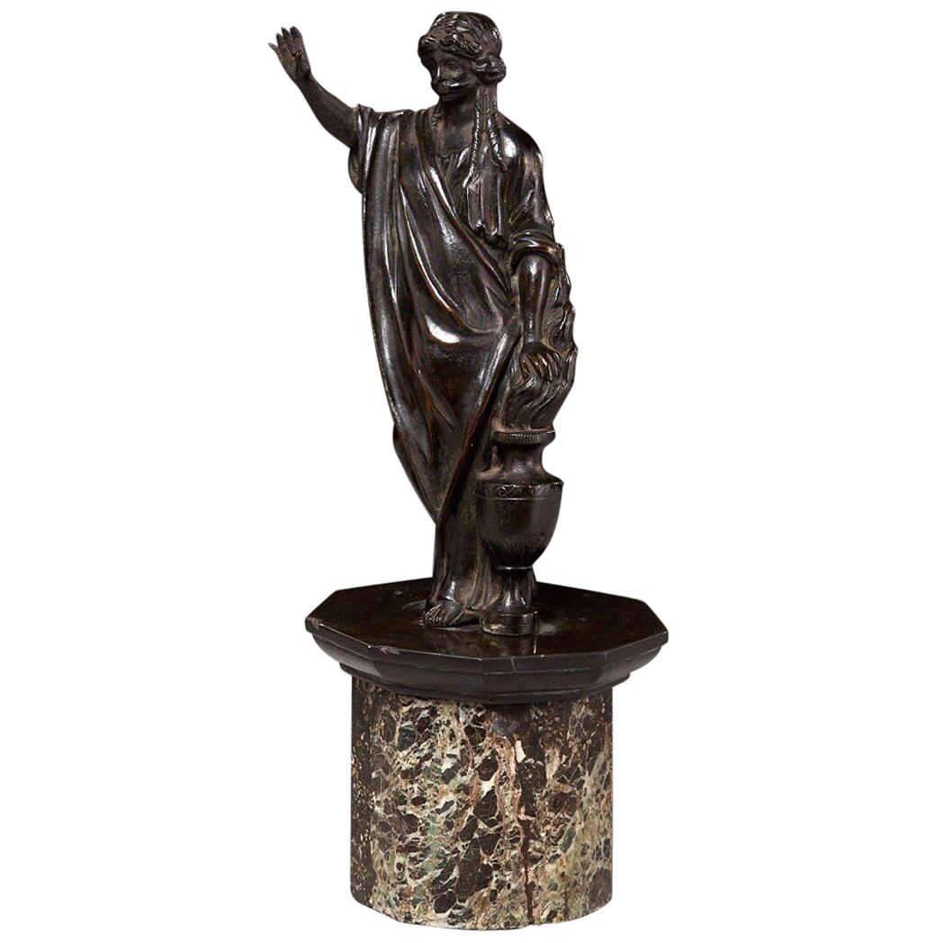 Figure continentale en bronze de la justice bâillonnée, 18e siècle