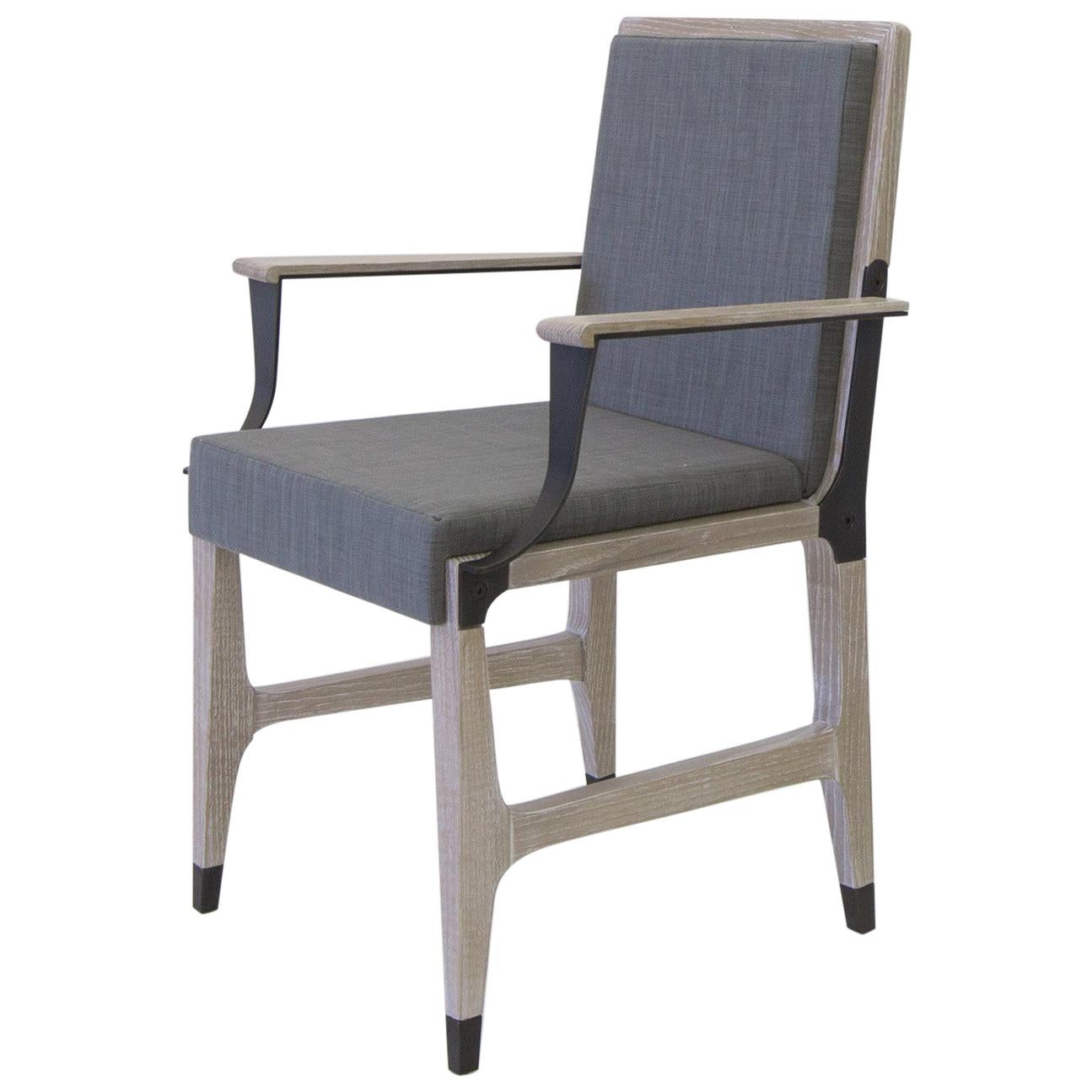 Constantine Dining Chair with Upholstered Back and Seat, by Mark Zeff For Sale
