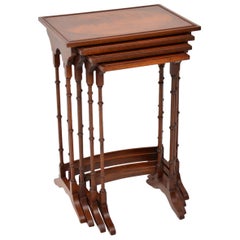 Antique Regency Style Mahogany Nest of Four Tables
