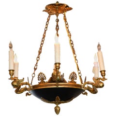 French Empire Bronze Chandelier